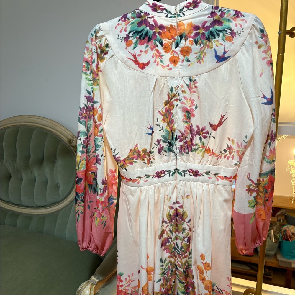 Designer Style floral mini dress EUC XS/S - Picture 4 of 11